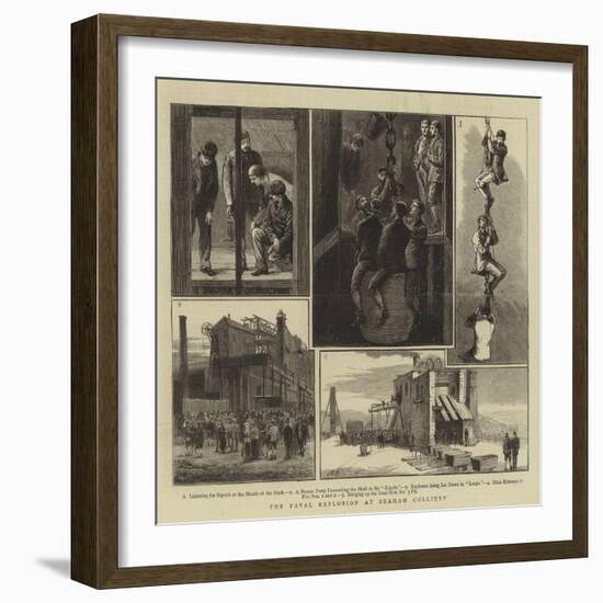 The Fatal Explosion at Seaham Colliery-null-Framed Giclee Print