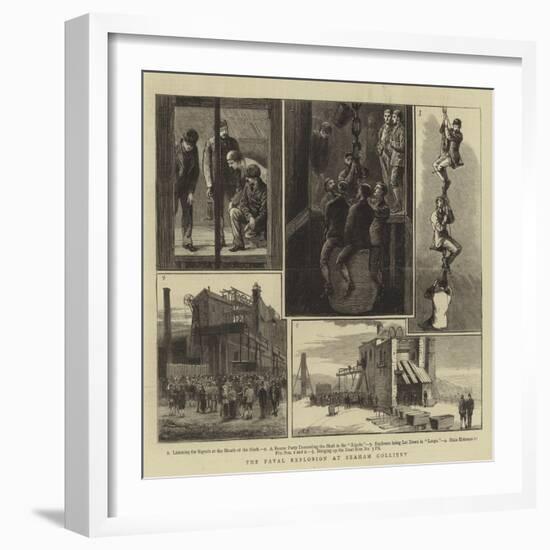 The Fatal Explosion at Seaham Colliery-null-Framed Giclee Print