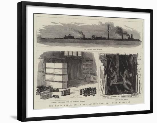 The Fatal Explosion at the Altofts Colliery, Near Wakefield-null-Framed Giclee Print