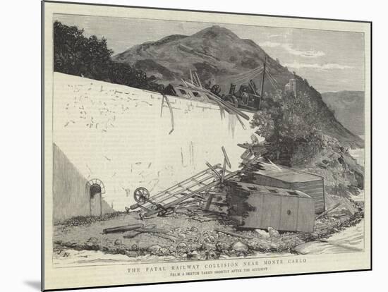 The Fatal Railway Collision Near Monte Carlo-Joseph Nash-Mounted Giclee Print