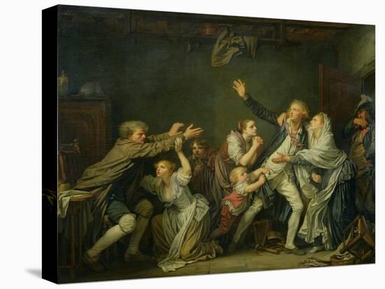The Father's Curse or the Ungrateful Son, 1777-Jean-Baptiste Greuze-Stretched Canvas