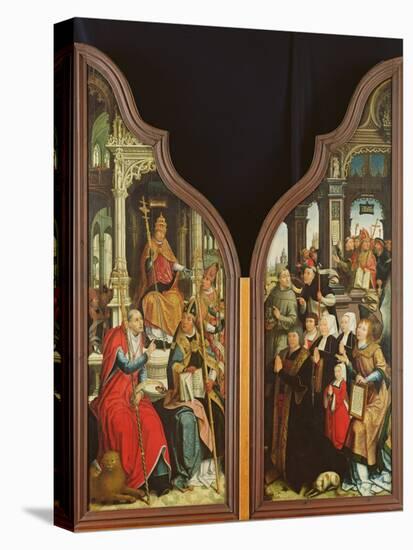 The Fathers of the Church and the Donors, from the Triptych of the Immaculate Conception-Jean The Elder Bellegambe-Stretched Canvas