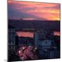 The Fatih Mosque at Sunset with the Golden Horn-Alex Saberi-Mounted Photographic Print