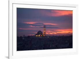 The Fatih Mosque at Sunset-Alex Saberi-Framed Photographic Print