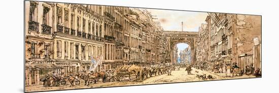 The Faubourg and the Porte Saint-Denis, 1801-Thomas Girtin-Mounted Giclee Print