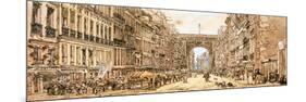 The Faubourg and the Porte Saint-Denis, 1801-Thomas Girtin-Mounted Giclee Print