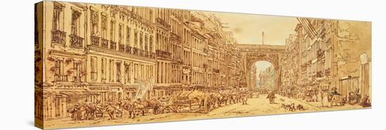 The Faubourg and the Porte Saint-Denis, 1801-Thomas Girtin-Stretched Canvas