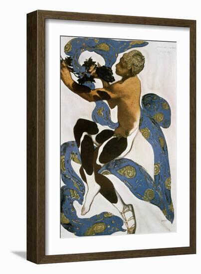 The Faun (Nijinsk), Costume Design for the Ballets Russes, 1912-Leon Bakst-Framed Giclee Print