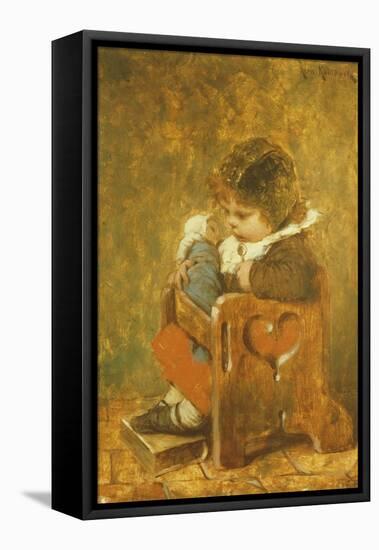 The Favorite Doll-Hermann Kaulbach-Framed Stretched Canvas