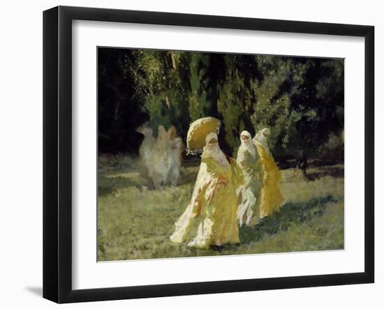 The Favorites in the Park, 1870-Cesare Biseo-Framed Giclee Print