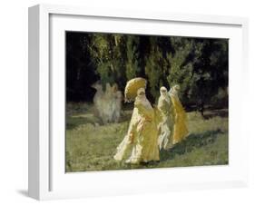 The Favorites in the Park, 1870-Cesare Biseo-Framed Giclee Print