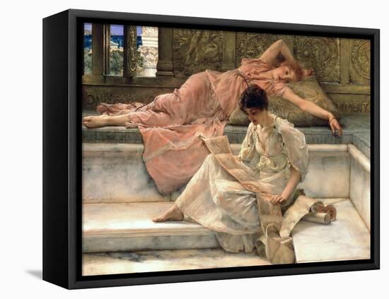 The Favourite Poet, 1888-Sir Lawrence Alma-Tadema-Framed Stretched Canvas