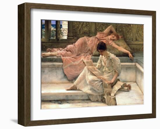 The Favourite Poet, 1888-Sir Lawrence Alma-Tadema-Framed Premium Giclee Print