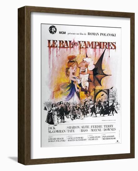 The Fearless Vampire Killers, (aka Le Bal des Vampires), French poster, 1967-null-Framed Art Print