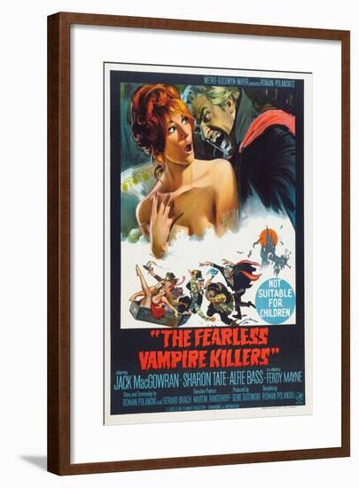 The Fearless Vampire Killers, Australian poster, Sharon Tate, Ferdy Mayne, 1967-null-Framed Art Print