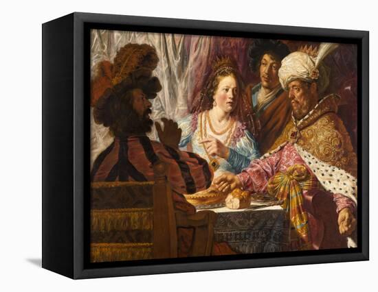 The Feast of Esther, c.1625-Jan The Elder Lievens-Framed Stretched Canvas