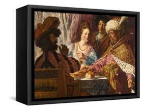 The Feast of Esther, c.1625-Jan The Elder Lievens-Framed Stretched Canvas