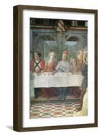 The Feast of Herod: Detail of Figures at Central Table (Fresco) (See also 60431 & 60432)-Fra Filippo Lippi-Framed Giclee Print