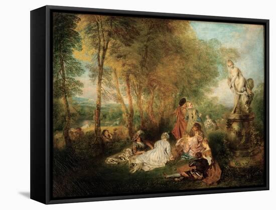 The Feast of Love, Ca. 1718-1719-Jean Antoine Watteau-Framed Stretched Canvas