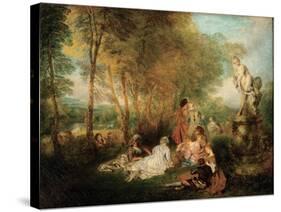 The Feast of Love, Ca. 1718-1719-Jean Antoine Watteau-Stretched Canvas