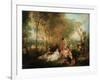 The Feast of Love, Ca. 1718-1719-Jean Antoine Watteau-Framed Giclee Print