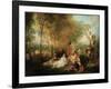 The Feast of Love, Ca. 1718-1719-Jean Antoine Watteau-Framed Giclee Print