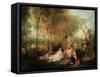 The Feast of Love, Ca. 1718-1719-Jean Antoine Watteau-Framed Stretched Canvas