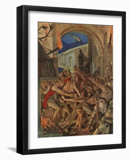 The Feast of Robert De Comines' Men at Durham-Richard Caton Woodville II-Framed Giclee Print