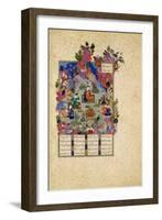 The Feast of Sada. from the Shahnama (Book of King), C. 1525-Sultan Muhammad-Framed Giclee Print