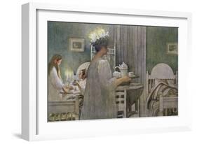 The Feast of St. Lucy on 13th December, 1916-Carl Larsson-Framed Giclee Print