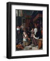 The Feast of St. Nicholas (Christmas)-Jan Havicksz. Steen-Framed Giclee Print