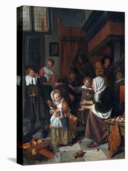 The Feast of St. Nicholas (Christmas)-Jan Havicksz. Steen-Stretched Canvas