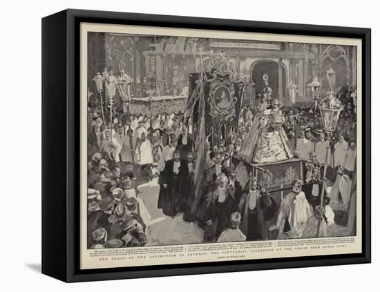 The Feast of the Assumption in Antwerp, the Centennial Procession of the Virgin from Notre Dame-Frank Craig-Framed Stretched Canvas