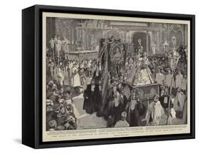 The Feast of the Assumption in Antwerp, the Centennial Procession of the Virgin from Notre Dame-Frank Craig-Framed Stretched Canvas