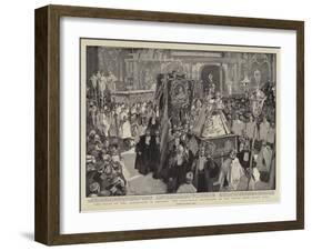 The Feast of the Assumption in Antwerp, the Centennial Procession of the Virgin from Notre Dame-Frank Craig-Framed Giclee Print