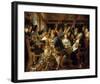 The Feast of the Bean King-Jacob Jordaens-Framed Premium Giclee Print