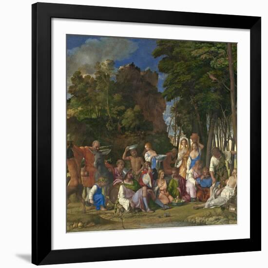 The Feast of the Gods, 1514- 29-Giov. /Titian Bellini-Framed Giclee Print