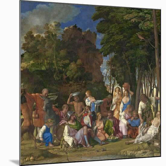 The Feast of the Gods, 1514- 29-Giov. /Titian Bellini-Mounted Giclee Print