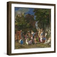 The Feast of the Gods, 1514- 29-Giov. /Titian Bellini-Framed Giclee Print