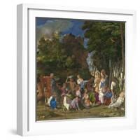 The Feast of the Gods, 1514- 29-Giov. /Titian Bellini-Framed Giclee Print