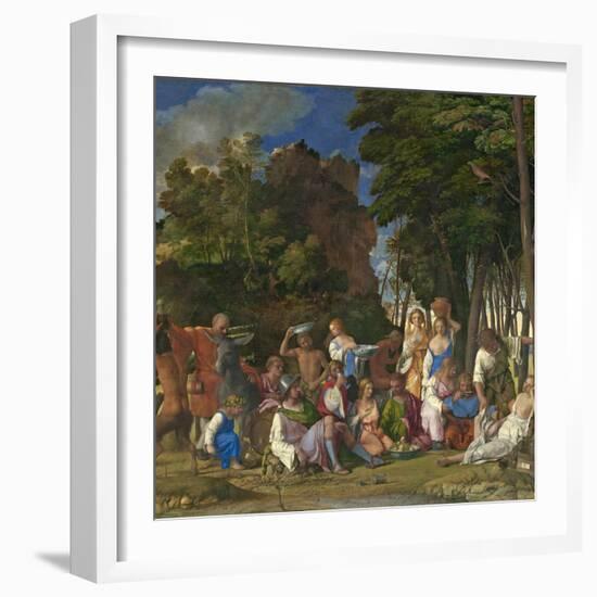 The Feast of the Gods, 1514- 29-Giov. /Titian Bellini-Framed Giclee Print