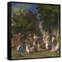 The Feast of the Gods, 1514- 29-Giov. /Titian Bellini-Framed Stretched Canvas