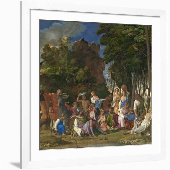 The Feast of the Gods, 1514- 29-Giov. /Titian Bellini-Framed Giclee Print