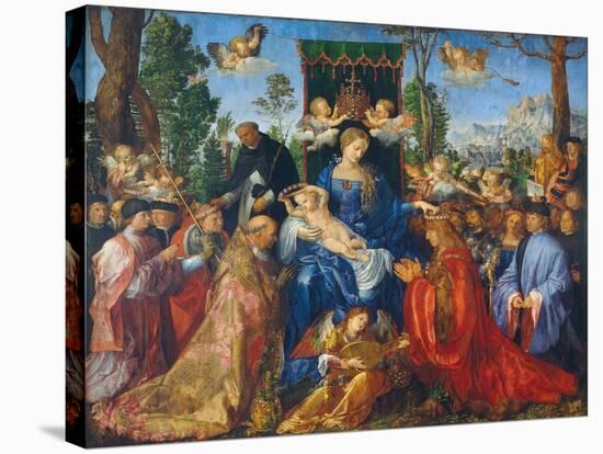 The Feast of the Rose Garlands, 1506-Albrecht Dürer-Stretched Canvas