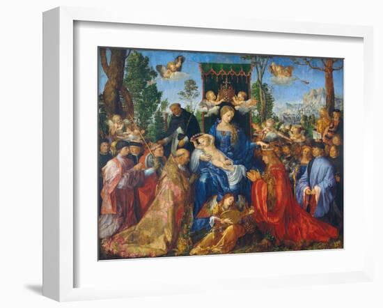 The Feast of the Rose Garlands, 1506-Albrecht Dürer-Framed Giclee Print