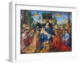 The Feast of the Rose Garlands, 1506-Albrecht Dürer-Framed Giclee Print