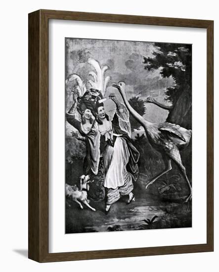 The Featherd Fair in a Fright, 18th Century-John Collet-Framed Giclee Print