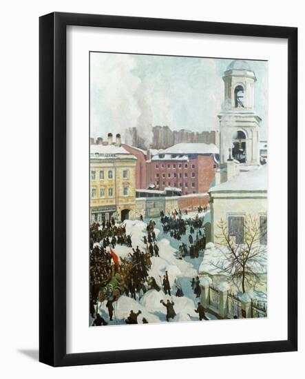 The February 27, 1917, 1917-Boris Michaylovich Kustodiev-Framed Giclee Print