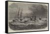 The Federal Ironclad Monadnock Towing a Disabled Gun-Boat in a Storm Off Cape Hatteras-null-Framed Stretched Canvas