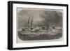 The Federal Ironclad Monadnock Towing a Disabled Gun-Boat in a Storm Off Cape Hatteras-null-Framed Giclee Print